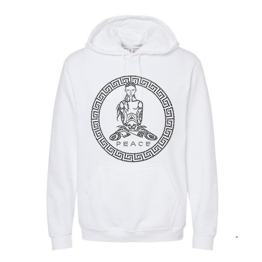 Peace Hoody (Black Rhinestones)