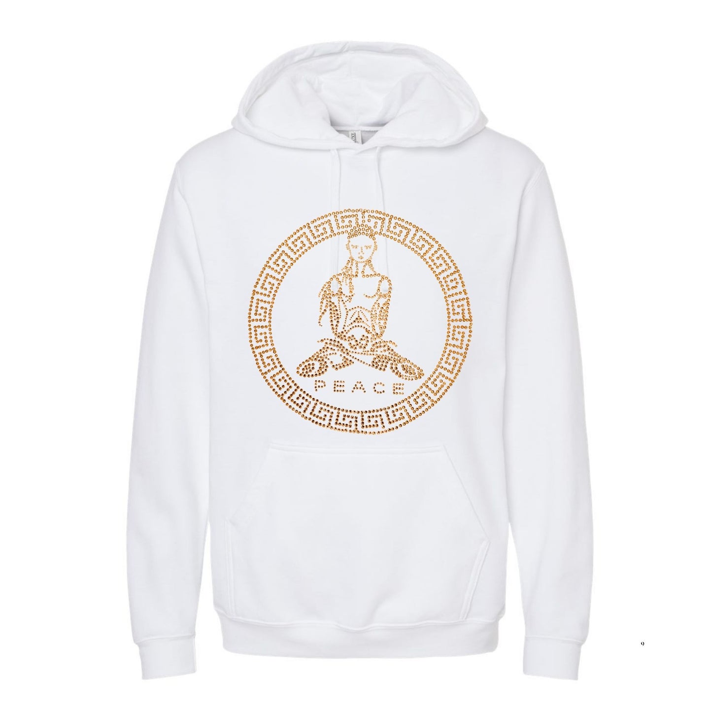 Peace Hoody (Gold Rhinestones)